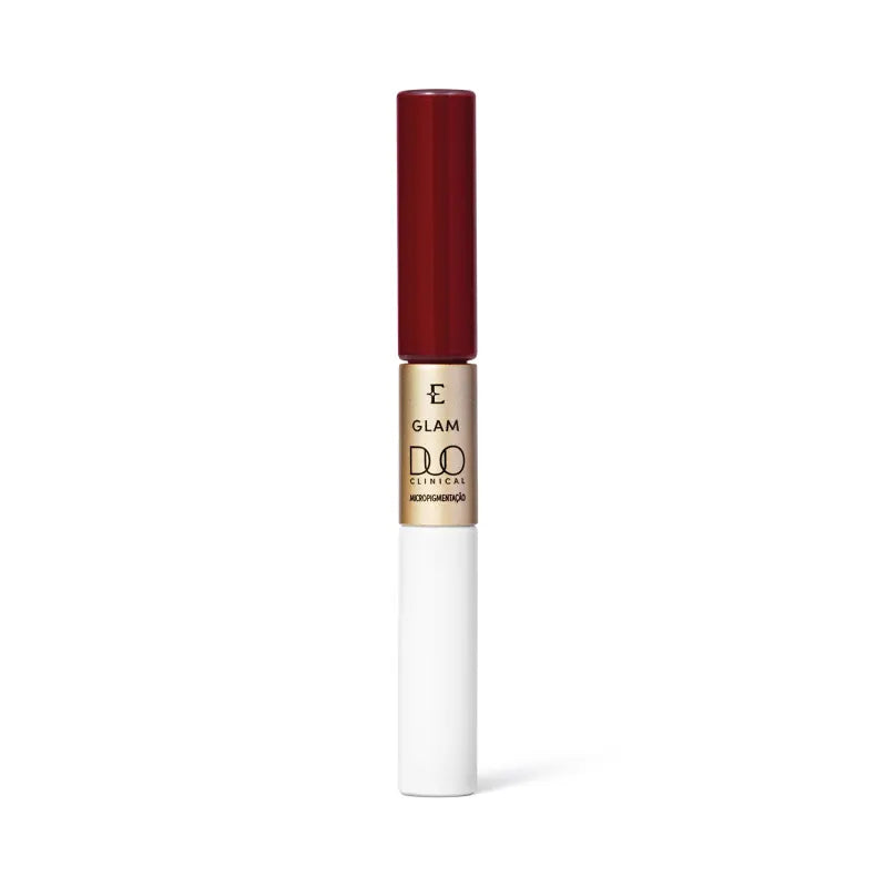 Batom Líquido Vermelho Imprescindível Eudora Glam Duo Clinical Micropigmentação 3,5g