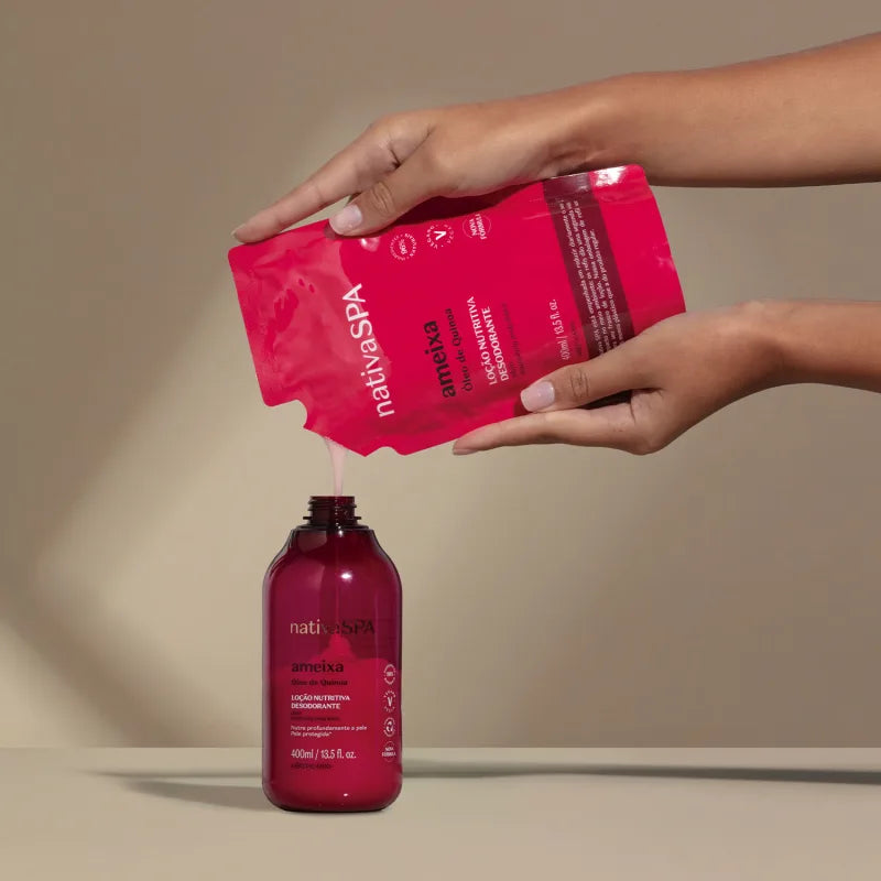 Combo Nativa Spa Ameixa: Loção Corporal 400ml + Refil 400ml