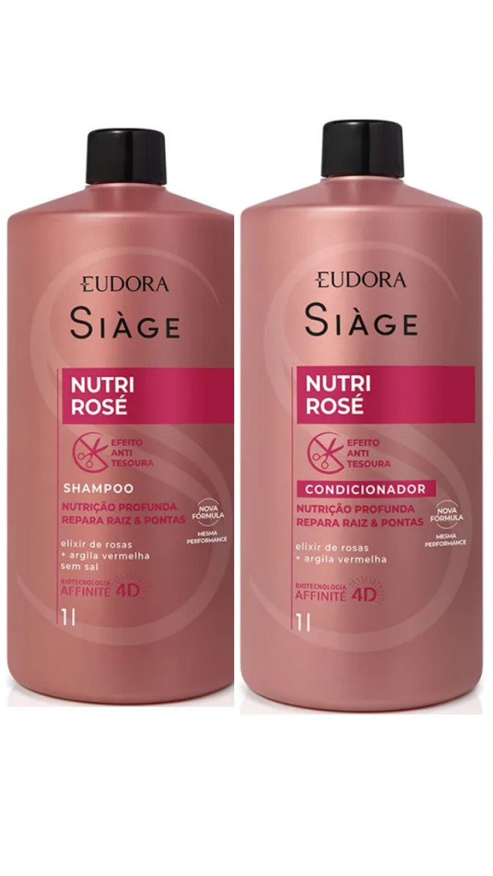 Combo Nutri Rosé ( shampoo + condicionador de 1 litro)