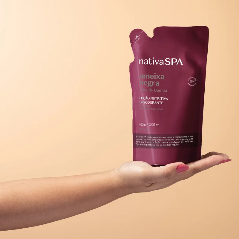 Refil Loção Desodorante Hidratante Corporal Nativa Spa Ameixa Negra 400ml