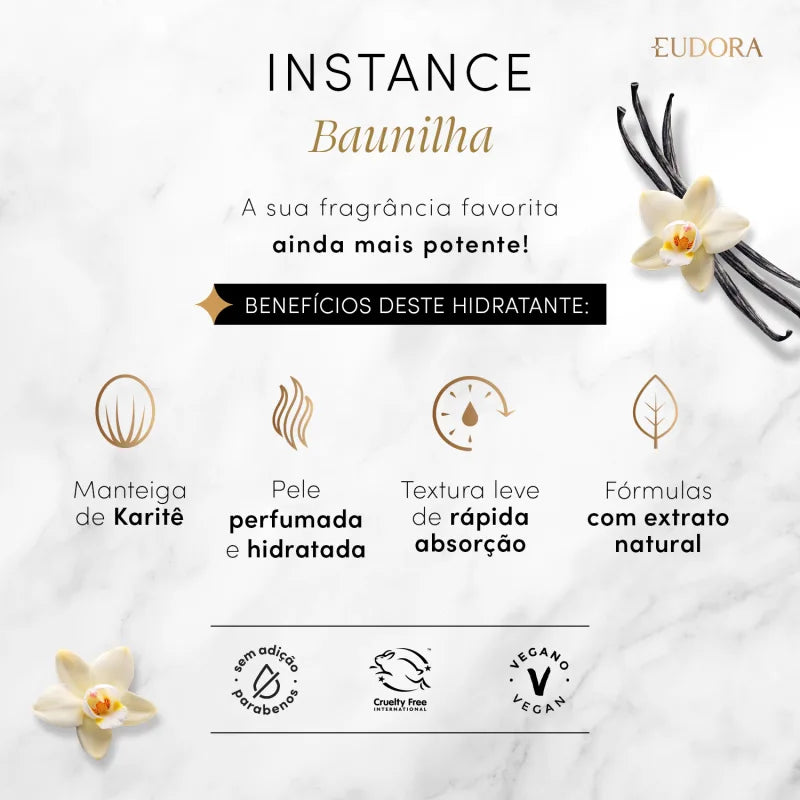 Creme Hidratante Desodorante Corporal Instance Baunilha 400ml