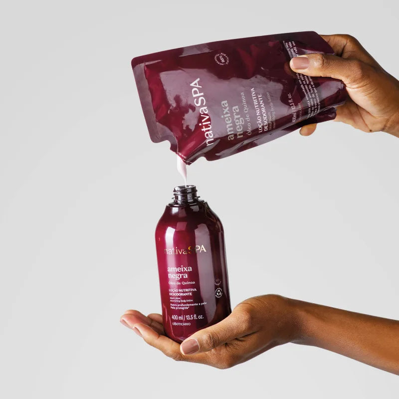 Combo Nativa Spa Ameixa Negra: Loção Hidratante Desodorante 400ml + Refil 400ml