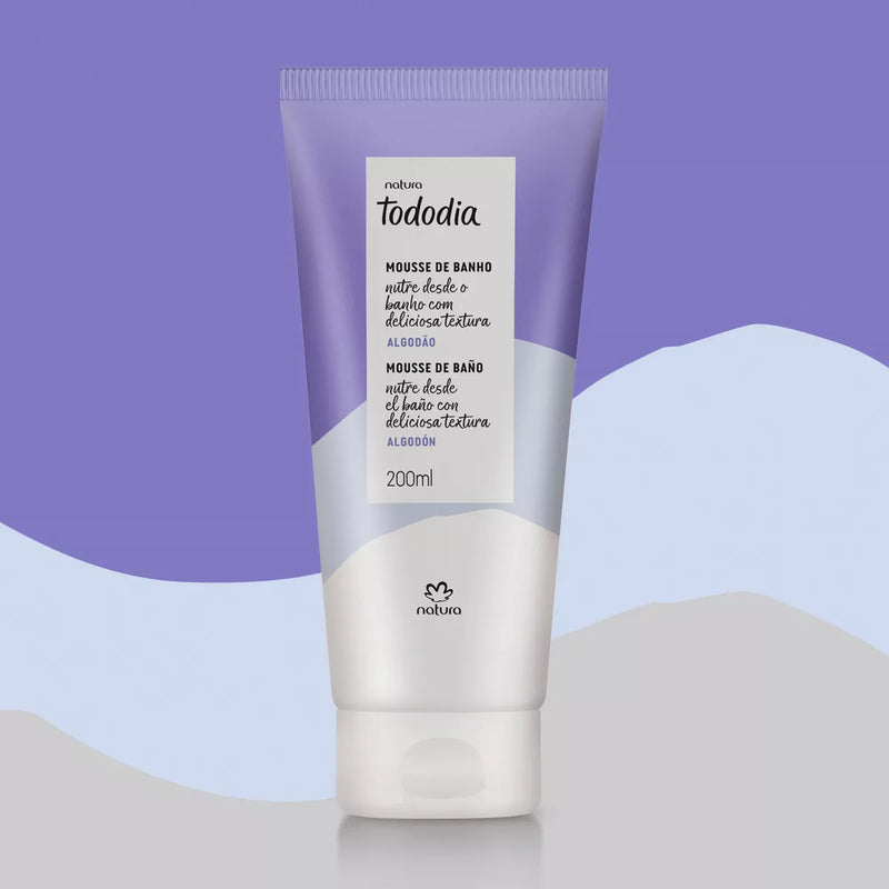 Mousse de Banho Algodão Natura Tododia 200 ml