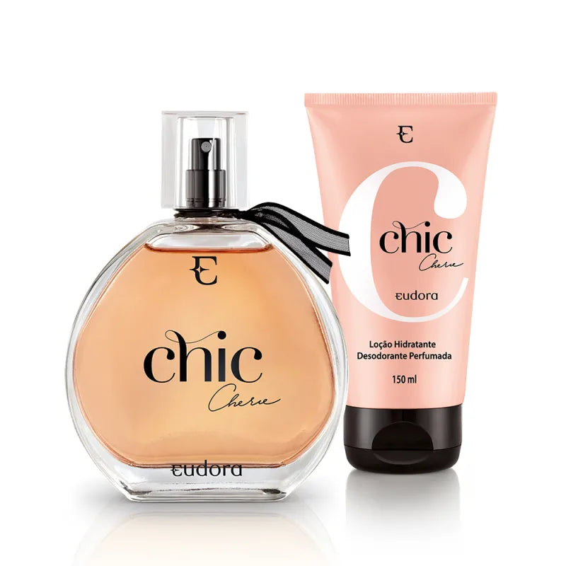 Combo Chic Cherié Colônia Desodorante 95 ml e Loção hidratante Chic Cherié  150 ml