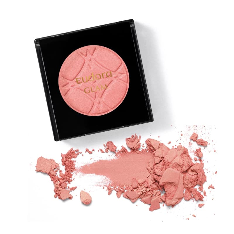 Blush em Pó Pêssego Peach Bellini Eudora Glam 5g