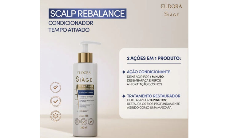 Combo Siàge Scalp Rebalance: Shampoo 280ml + Condicionador 280ml
