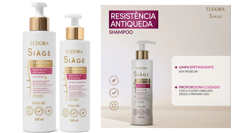 Combo Siàge Antiqueda: Shampoo 300ml + Condicionador 280ml