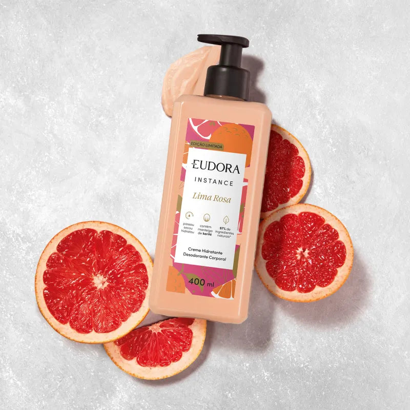 Creme Hidratante Desodorante Corporal Instance Lima Rosa 400ml