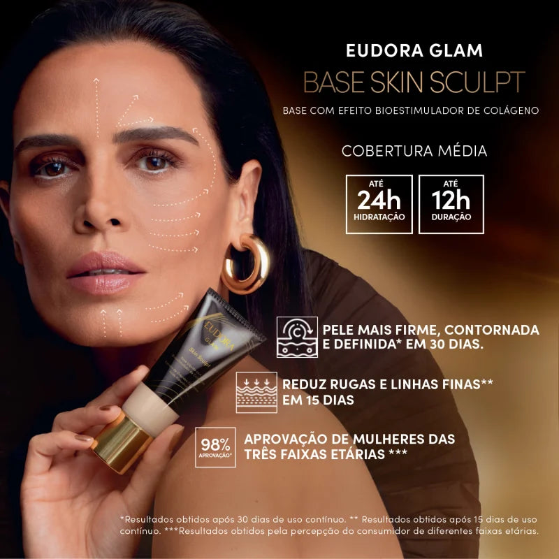 Base Líquida Semi Matte Glam Skin Sculpt Cor 25 30ml