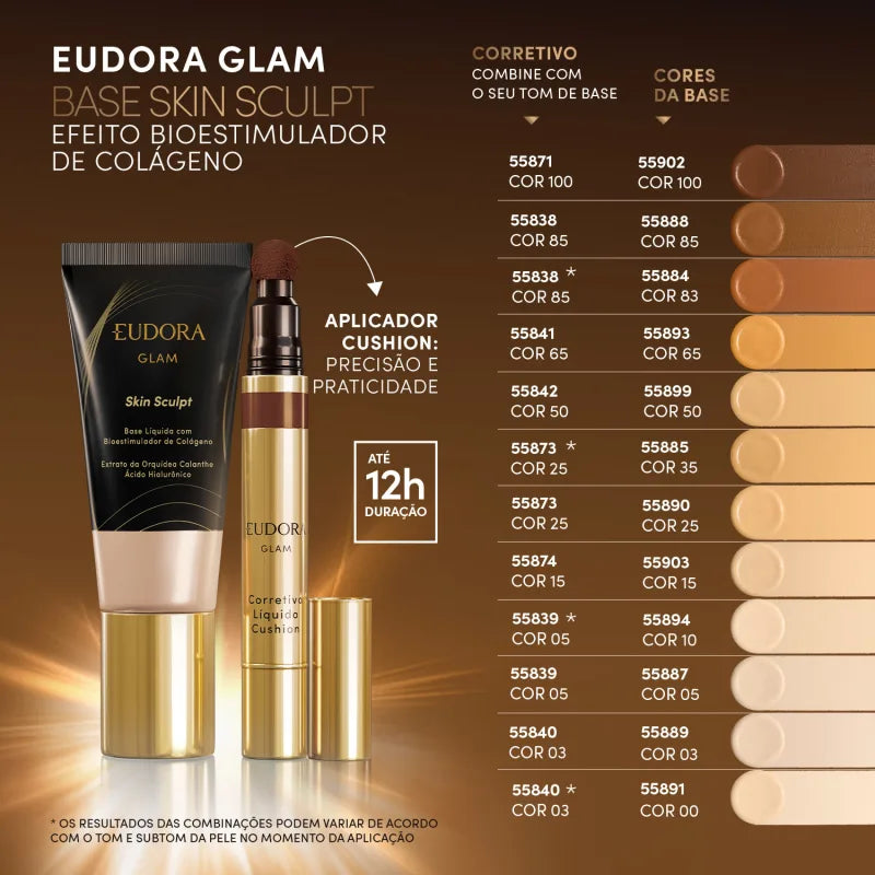 Base Líquida Semi Matte Glam Skin Sculpt Cor 05 30ml